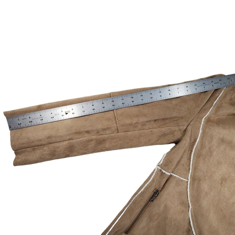 Mia + Tess Boutique Faux Suede Hide Wrap Large Brown Western‎ Boho Retro Vegan - Picture 13 of 13